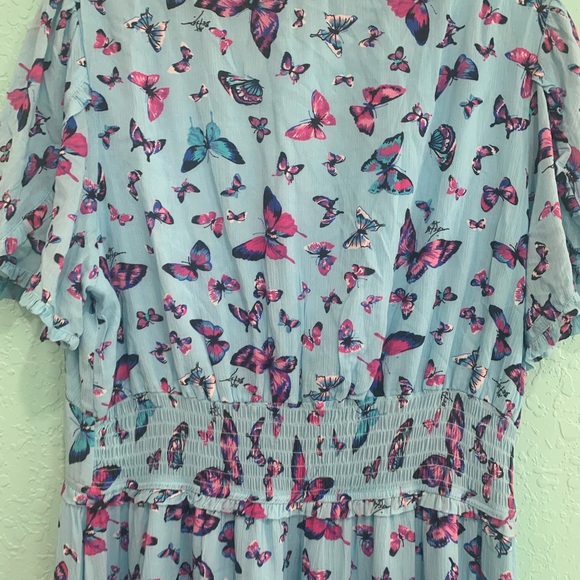 Betsey Johnson Aqua Butterfly Dress NWT 14  Y2K garden party fairy Easter spring - Picture 7 of 7